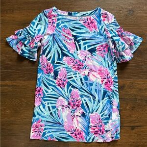 Lilly Pulitzer Tropical Blue and Pink Kids Dress